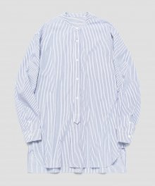 (Unisex)오디너리 오버핏 셔츠_Oxford Stripe