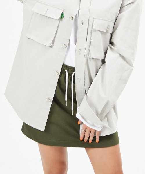 셀피쉬(selfish) 밴딩 트랙 스커트 (SBS2SK01) (KHAKI)