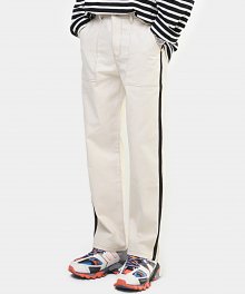 M#1722 offwhite and line pants