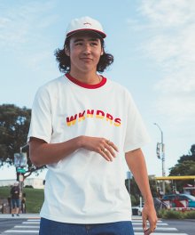 HALF WAVY LOGO TEE (RED)