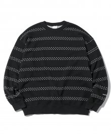 Brick Striped Crewneck Black