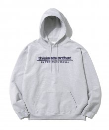 SP-INTL. Logo Hooded Sweatshirt Grey