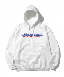 SP-INTL. Logo Hooded Sweatshirt White