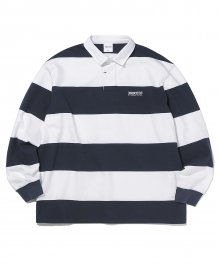 Striped Rugby Shirt Navy/White