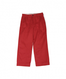 Two Tuck Wide Pants Red