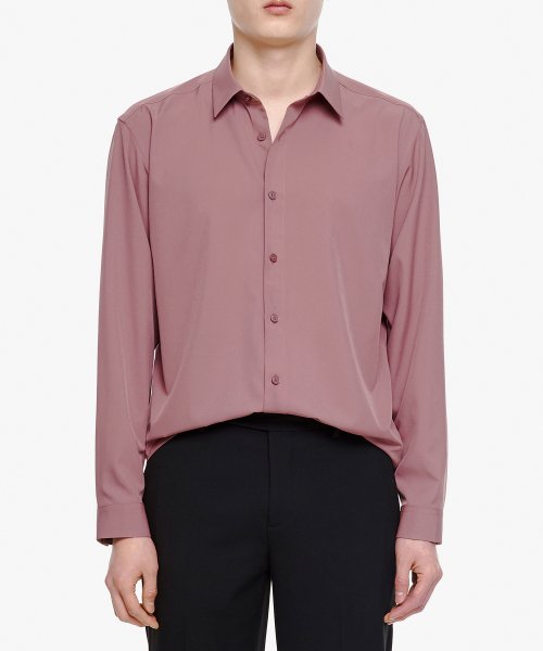 무신사 스탠다드(musinsastandard) 릴렉스 핏 실키 셔츠 [핑크]