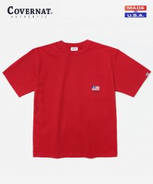 COVERNAT X CAMBER HEAVYWEIGHT 8oz S/S POCKET T-SHIRTS RED
