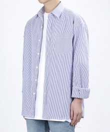 ROLL-UP VERTICAL SHIRTS (SEA BLUE)
