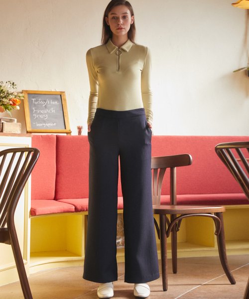 AE WIDE SLACKS(NAVY)