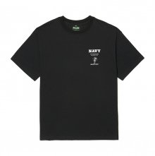 [B.C X S.S]세서미 스태프 로고 1/2 티셔츠 블랙