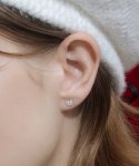 티오유(TOU) [silver925] 131 Sparkling Mini Heart Earring