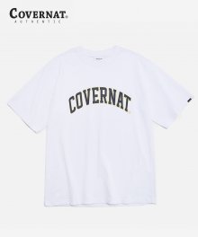 S/S ARCH LOGO TEE WHITE/NAVY