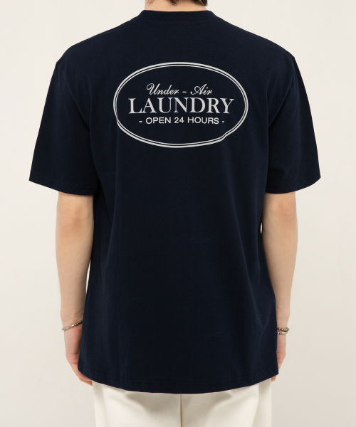 언더에어(underair) OPEN LAUNDRY HALF SLEEVE - NAVY