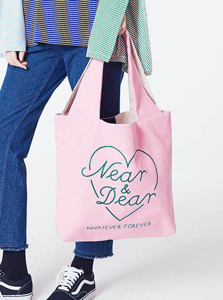 니어앤디어(near8dear) 컬러 콤비네이션 숄더 백 (PINK)