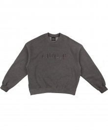 Oversized Slit Sweat Shirt [Grey]