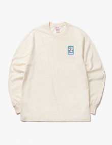 Blue Mini Frame L/S Tee - Cream