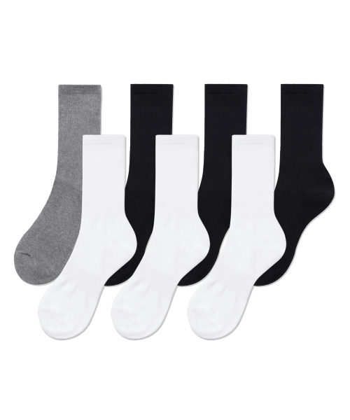 무신사 스탠다드(musinsastandard) 라이트웨이트 크루 삭스 7팩 [모노]