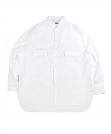 Plain Seersucker Shirt [White]
