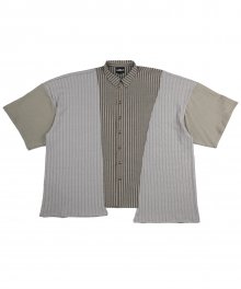 Oversized Tri Mixed Shirt [Gray]