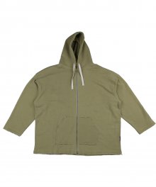 Oversized Pigment Bio Washed Hoodie [Olive]