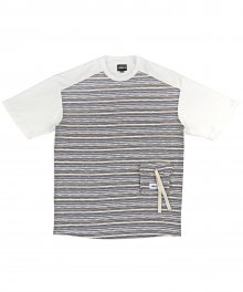 Oversized Twofold Knitted T-Shirt [Blue]