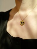 피오레(FIORE) violet stone heart necklace