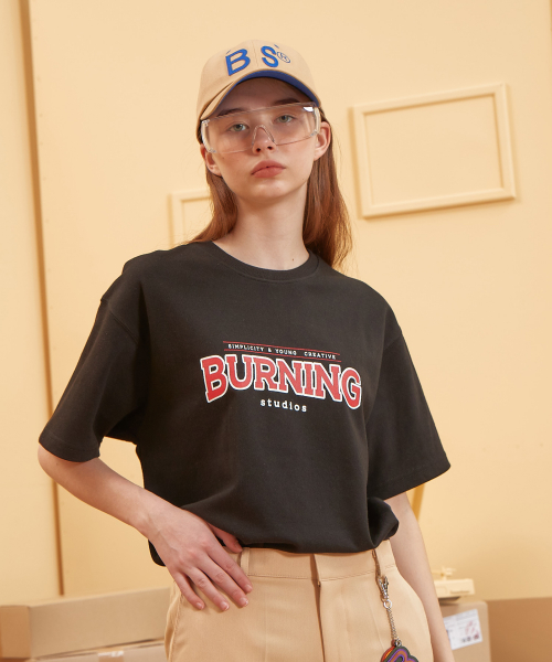 버닝(BURNING) Burning logo T-shirt (Black) - 31,500 | 무신사 스토어