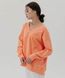 v-neck T-shirt_orange