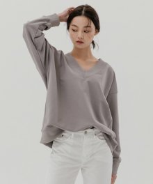 v-neck T-shirt_gray