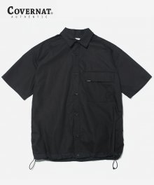 S/S COMPACT COTTON COACH SHIRTS BLACK