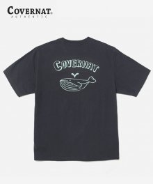 S/S WHALE GRAPHIC TEE CHARCOAL