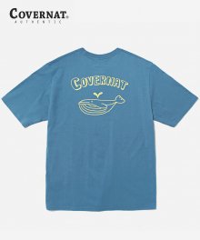 S/S WHALE GRAPHIC TEE BLUE