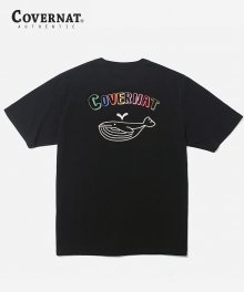 S/S WHALE GRAPHIC TEE BLACK
