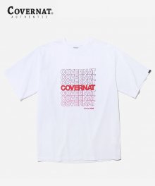 S/S REPEAT LOGO TEE RED