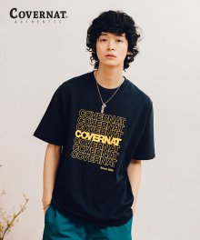 S/S REPEAT LOGO TEE NAVY