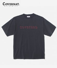 S/S SERIF LOGO TEE CHARCOAL