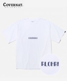 S/S ALOHA LOGO TEE WHITE