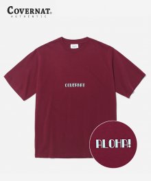 S/S ALOHA LOGO TEE WINE