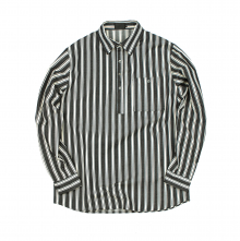 ALTERNATE STRIPE PULLOVER BLACK