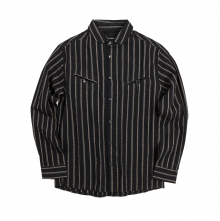 OBLIQUE STRIPE SHIRT BLACK