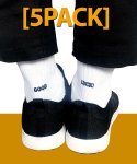 언비데이(UNBDAY) [5PACK] 남녀공용 뒷꿈치 포인트 GOOD/LUCK 양말