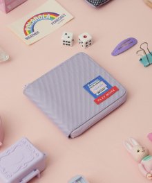 (LV-19342) ROLAROLA X FENNEC ZIPPER WALLET LAVENDER