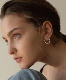 Wave DNA Circle Earring