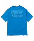 BACK BIG LOGO OVER FIT T-SHIRTS (BLUE) [GTS016H23BL]