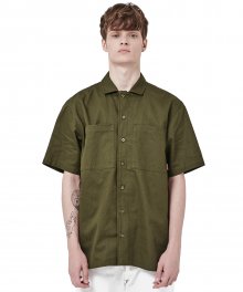 BOWLING OVER FIT SHIRTS (KHAKI) [GSH002H23KH]