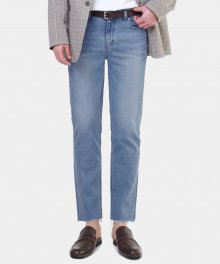 M#1726 bluewich cutted crop jeans