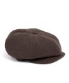 LINEN-COTTON NEWSBOY CAP (brown)