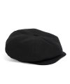 LINEN-COTTON NEWSBOY CAP (black)