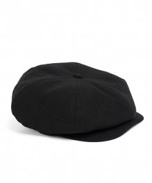 LINEN-COTTON NEWSBOY CAP (black)
