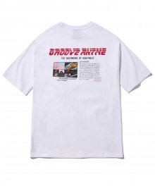 BACK NEWTRO TEXT PRINT OVER FIT T-SHIRTS (WHITE) [GTS012H23WH]